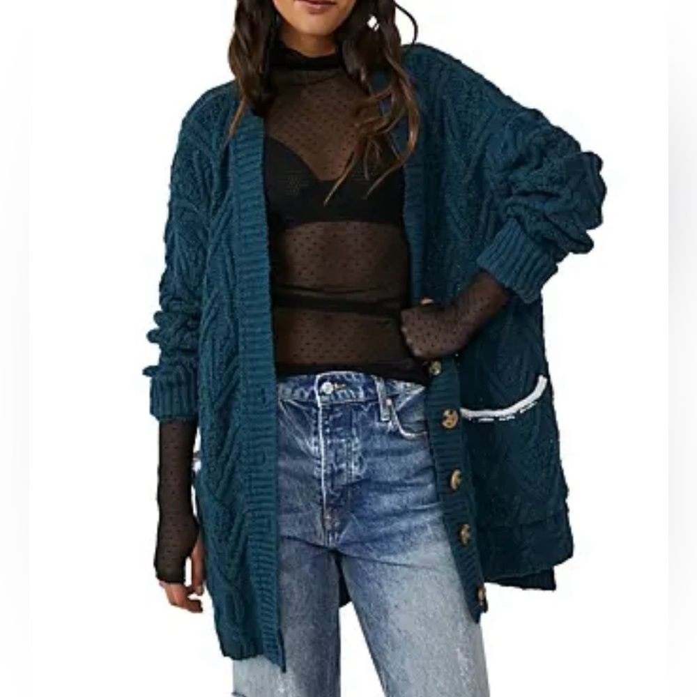 Free People Montana Cable Cardigan